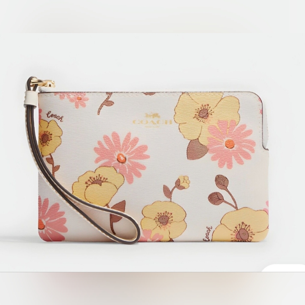 Coach Floral Wristlet - Picture 1 of 5